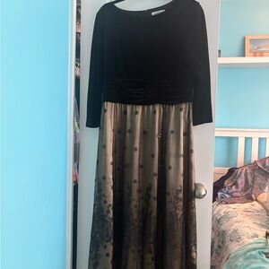 Coldwater Creek Classic Black and Taupe dress